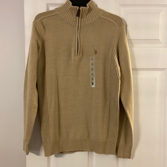 U.S. Polo Assn. Other - U.S.Polo Ass Man Sweater size S brand new color tan length 27” bust 36”